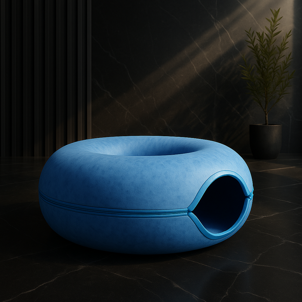 Donut-Shaped Cat Bed