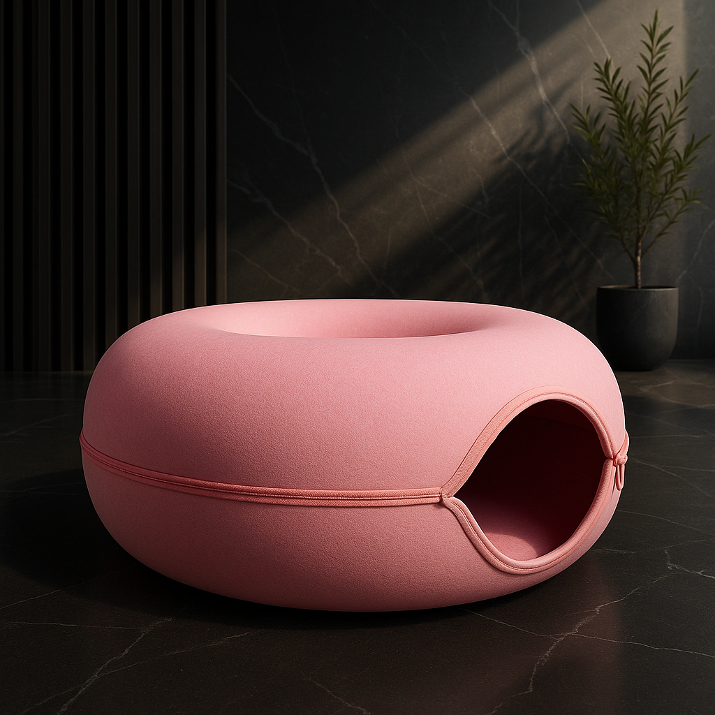 Donut-Shaped Cat Bed